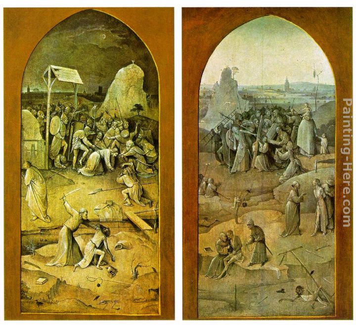 Temptation of St. Anthony, outer wings of the triptych painting - Hieronymus Bosch Temptation of St. Anthony, outer wings of the triptych art painting
